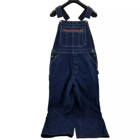 Pointer Brand  Vintage  Low Back Bib Overalls Blue Denim Mens Size 38 x 30  S… - Picture 1 of 10